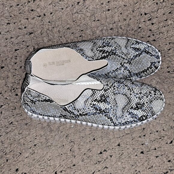 ILSE JACOBSEN-Tulip-Snakeprint Vegan Leather/Leather Insole-Sz 40-9.5-Excellent - Picture 7 of 8